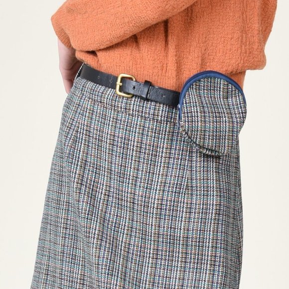 Plaid Mini with Belted Zip Pouch - Picture 3 of 4